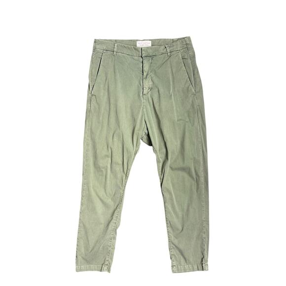 Nili Lotan Women's 0 Green Straight Leg Relaxed Military Cropped Pants VGUC - Picture 1 of 3